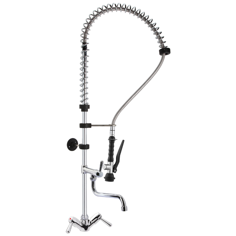 Slavina s jednim otvorom s tušem i kratkom ručkom - Praktičnost i trajnost za profesionalnu kuhinju