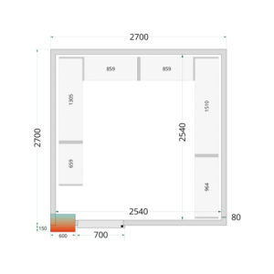 Chambre Froide Positive TEFCOLD - 2700x2700 | Profesionalno Hladno Skladištenje