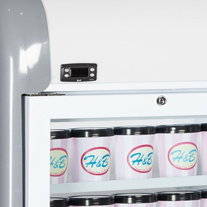 Zidni zamrzivač s nosačem - 2 staklena vrata - 170L TEFCOLD | Optimizirajte svoj poslovni prostor