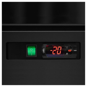 TEFCOLD Crni zamrzivač s vitrinom - 1 staklena vrata - 390L: Optimalna prezentacija smrznutih proizvoda i niska potrošnja energi