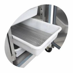 Hladnjak za ribu od nehrđajućeg čelika - 507 L TEFCOLD RKS600 | Pozitivna rashladna vitrina | Svježina i organizacija