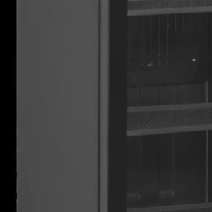 Crni rashladni ormar - Staklena vrata s lijevim šarkama - 347L | TEFCOLD
