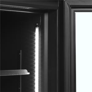 Crni rashladni ormar TEFCOLD - Nadstrešnica i 2 staklena vrata