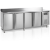 Hladnjak s radnom pločom od nehrđajućeg čelika - 4 vrata - GN 1/1 - Tefcold