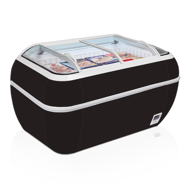 Congelator Zakrivljeno Staklo Crni 334 L TEFCOLD Prestige