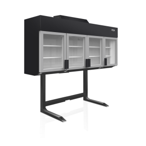 Profesionalni crni zidni zamrzivač 650L TEFCOLD - 4 staklena vrata