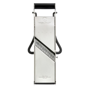 Profesionalna inox mandolina kompaktnog dizajna - Louis Tellier, tanjurići za rezanje i gurtna