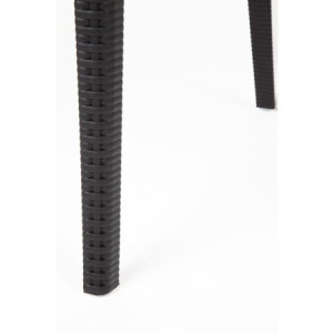 Fotelji od crnog pletiva od PP-a - set od 4 komada Bolero Restauration i Hôtellerie