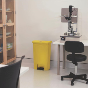 Koš za smeće s pedalom Slim Jim Rubbermaid - Žuta 50L