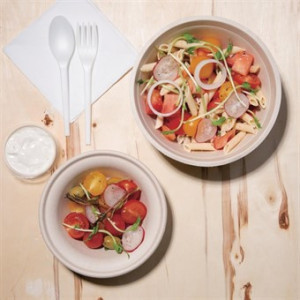 Okrugle biorazgradive vrećice od prirodnog bagasa 950ml - Paket od 50 - Eko-odgovorno & Elegantno