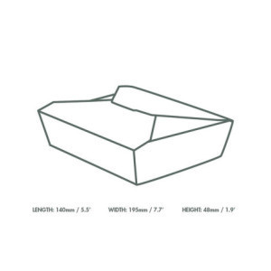 Kutije za hranu od kompostabilnog kartona br. 2 1500ml - Paket od 280 Vegware - Ekološki i praktični