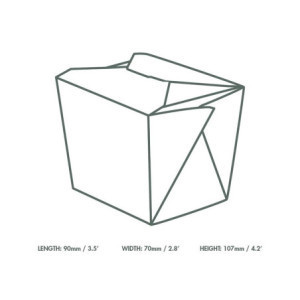 Kutije za tjesteninu Kraft 1 L - Paket od 400 Vegware BIO