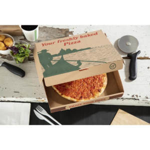 Tiskane kompostabilne kutije za pizzu 311mm - Paket od 100 od FourniResto