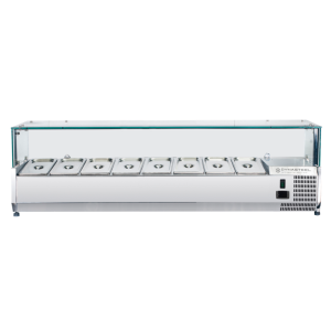 Saladette Hladnjak za Postavljanje sa Staklom - 8 x GN 1/3 - Dynasteel