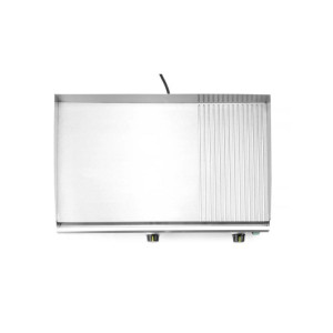 Ploča za roštilj profesionalna HENDI | Rebrasta i glatka - Nehrđajući čelik