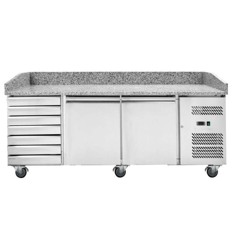 Meuble za pizzu 600x400 2 vrata i 7 ladica Dynasteel - Priprema pizza