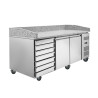 Meuble za pizzu 600x400 2 vrata i 7 ladica Dynasteel - Priprema pizza