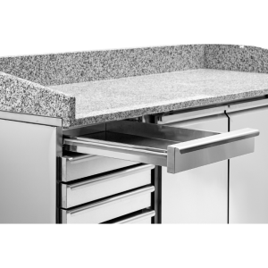 Meuble za pizzu 600x400 2 vrata i 7 ladica Dynasteel - Priprema pizza