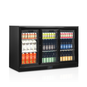 Hladnjak za stražnji bar s 3 klizna staklena vrata - 278 L od TEFCOLD-a: Učinkovito pohranite zahvaljujući njegovim kliznim stak