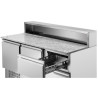 Hladnjak za pizzu s inox krovom 8 x GN1/6 - 2 vrata i 2 ladice - Dynasteel