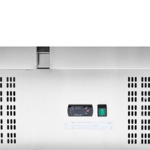 Hladnjak za pizzu s inox krovom 8 x GN1/6 - 2 vrata i 2 ladice - Dynasteel