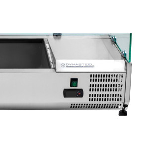 Saladette Hladnjak za postavljanje sa staklom - 9 x GN 1/4 Dynasteel | Kvaliteta i Praktičnost