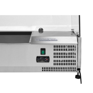 Saladette Hladnjak za Postavljanje sa Staklom - 7 x GN 1/3 - Dynasteel