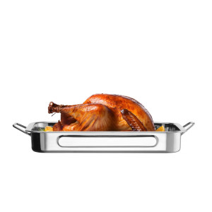 Pladanj za pećnicu od nehrđajućeg čelika - 38,5 x 27,5 x 6 cm - Brend HENDI - Fourniresto