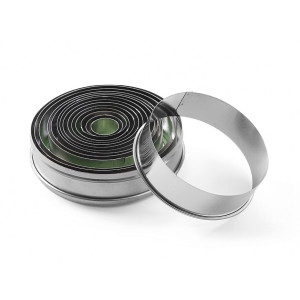 Okrugli kalup s glatkim rubom - set od 14