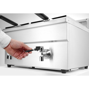 Friteza na indukciju s odvodnim slavinom - 2 x 8 L