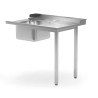 Stol za punjenje za perilicu posuđa s desnim sudoperom