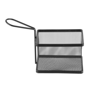 Mala crna minijaturna košarica za pomfrit - 125 x 100 mm