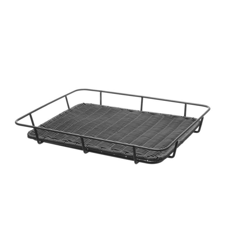 Košara za kruh s crnim inox rubom - 400 x 300 mm