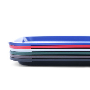 Rektangularni pladanj za brzu hranu - Srednji 415 x 305 mm - Sivi