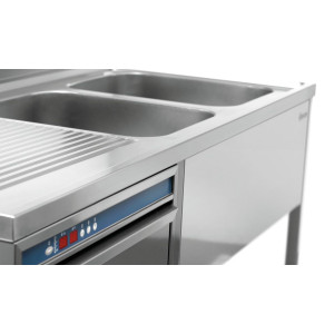 Dubinsko pranje rublja 700 - 2 korita i jedan ocjeđivač s lijeve strane