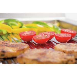 Ploča za gril s utorima Širina 400 mm - Električna