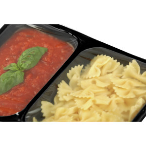 Posuda s 2 odjeljka od PP za poluautomatski zatvarač - Paket od 50 - Bartscher