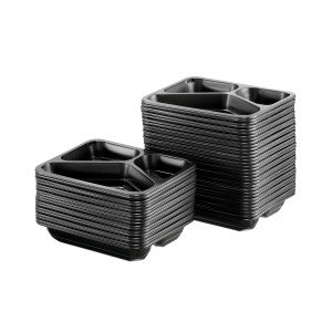 Posuda s 3 odjeljka od PP za poluautomatsko zatvaranje - paket od 50