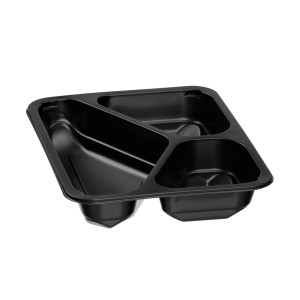 Posuda s 3 odjeljka od PP za poluautomatsko zatvaranje - paket od 50