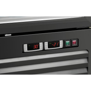 Hladnjak s pozitivnim i negativnim temperaturama - 2 staklena vrata - 820 L - Bartscher