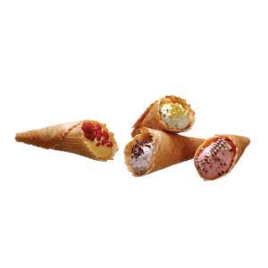 Gofreti u obliku korneta od nehrđajućeg čelika - 1000 W - Bartscher