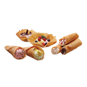 Gofreti u obliku korneta od nehrđajućeg čelika - 1000 W - Bartscher