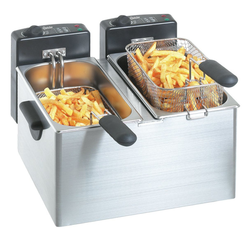 Friteza MINI III Bartscher - Dvostruki spremnik 4 litre - Snaga 4400W
