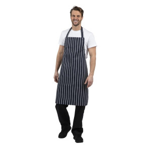 Pregača bez džepa s prugama u plavoj i bijeloj boji 965 x 710 mm - Whites Chefs Clothing - Fourniresto