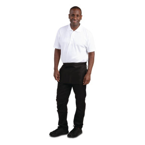 Pregača limunadara crna s džepovima - jedna veličina - Whites Chefs Clothing - Fourniresto