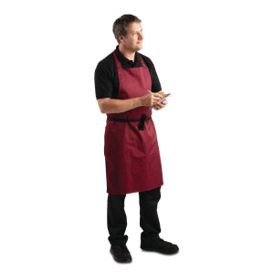 Pregača Bavette Bordeaux od polikotona 710 x 970 mm - Whites Chefs Clothing - Fourniresto