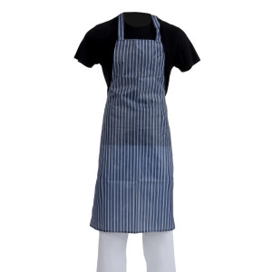 Pregača s trakama otporna na vlagu u plavoj i bijeloj boji 1016 x 711 mm - Whites Chefs Clothing - Fourniresto