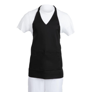 Radni pregača s crnim V-izrezom od polikotona 838 x 698 mm - Whites Chefs Clothing - Fourniresto