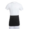 Crna kratka pregača za konobare od polikotona 373 x 750 mm - Whites Chefs Clothing - Fourniresto