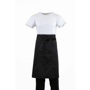 Standardni crni pregača za konobare 1000 x 700 mm - Whites Chefs Clothing - Fourniresto